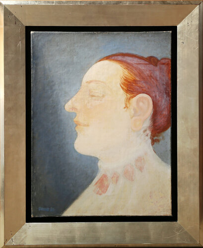 Portrait of a School Teacher par Benjamin Benno, Peinture en vente sur Singulart