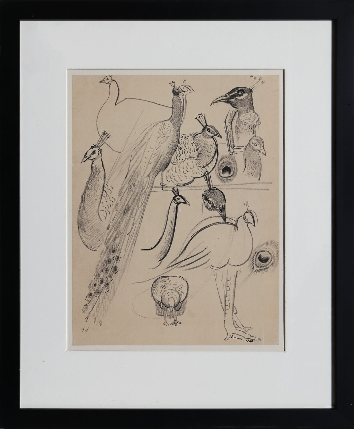Birds Benjamin Benno Werk auf Papier zu verkaufen