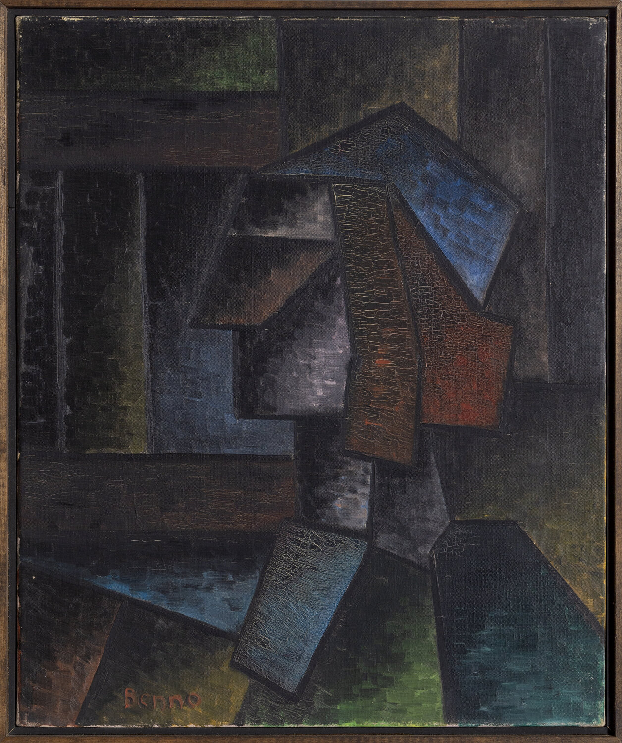 Cubist Head Benjamin Benno Dipinto originale in vendita