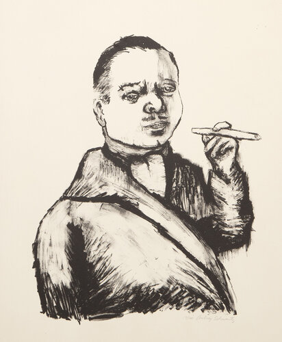 Man Smoking Cigar From The Midget and the Dwarf Portfolio by Aubrey Schwartz, Print for Sale on Singulart