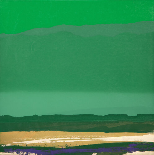 Green, Gold, Blue Landscape von Joseph Grippi, Druck kaufen auf Singulart