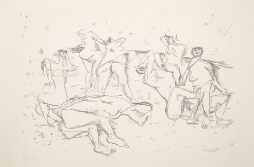 Bathers by Fausto Pirandello, Print for Sale on Singulart