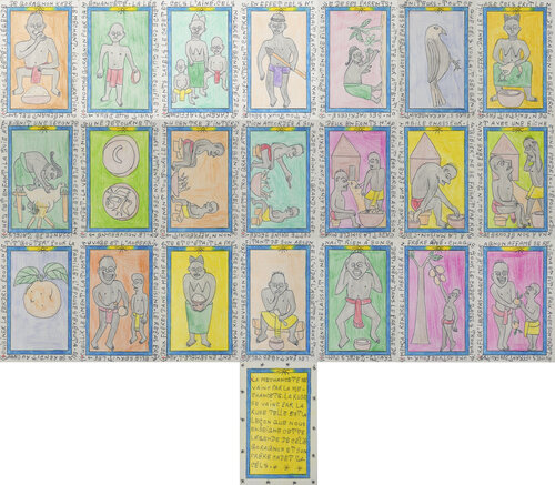 Mitologie Bété. La legende de Goragnonkado le méchant by Frédéric Bruly Bouabré, Work on Paper for Sale on Singulart