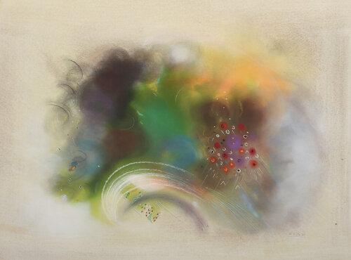 Green Symphony by Souleymane Keita, 종이 for Sale on Singulart