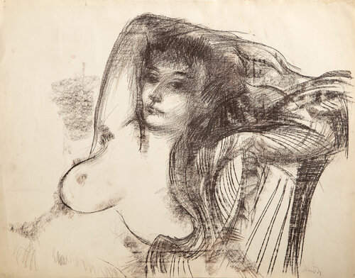 Seated Nude by Sidney Simon, Work on Paper for Sale on Singulart