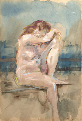 Woman Resting de Sidney Simon, Obra en papel a la venta en Singulart
