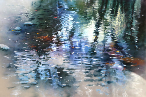 Shimmer Abstraction by David T. Kessler, 회화 for Sale on Singulart
