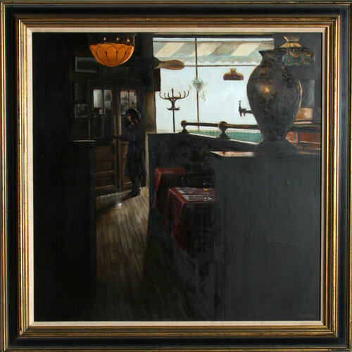 At the Door by Harry McCormick, 회화 for Sale on Singulart