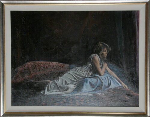 Untitled - Reclining Woman van Harry McCormick, Schilderij te koop op Singulart