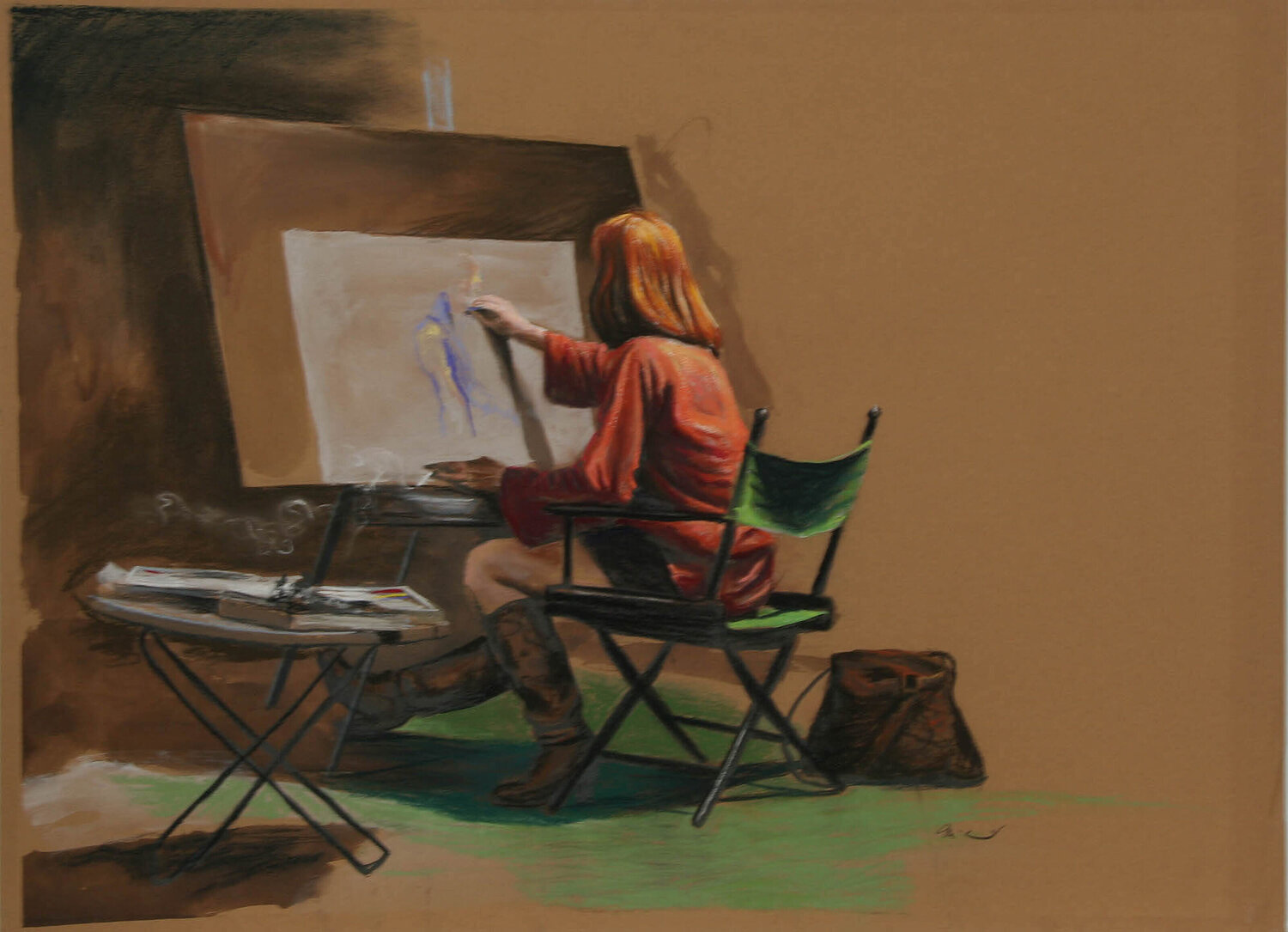 An Artist Smoking in Boots Harry McCormick