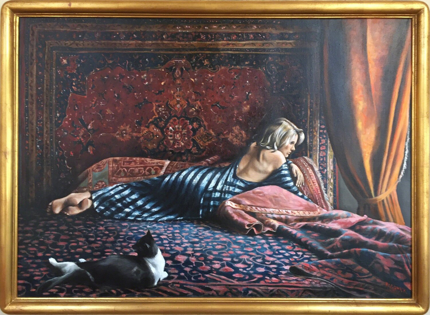 Marise with Carpets Harry McCormick Dipinto originale in vendita