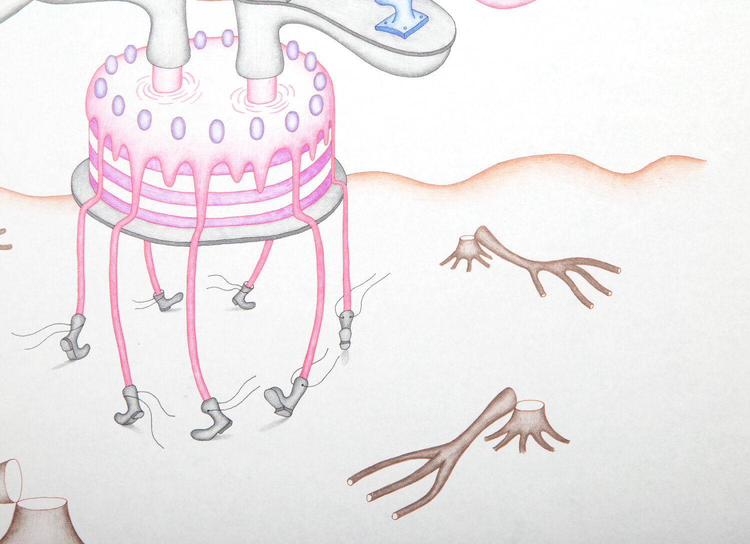 The RoyoRooter Cake by Kevin Varner (1994) Work on Paper Colored
