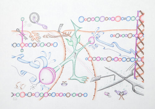 Petrified Sludge Supercollider par Kevin Varner, Œuvre sur papier en vente sur Singulart