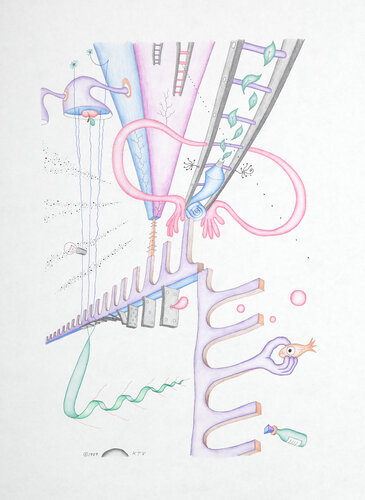 Influence of Pyramid Energy on Giant Bacteria von Kevin Varner, Werk auf Papier kaufen auf Singulart