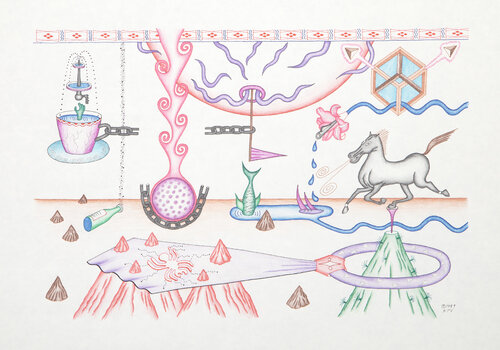Class Struggle in The Garden City of Nazca von Kevin Varner, Werk auf Papier kaufen auf Singulart