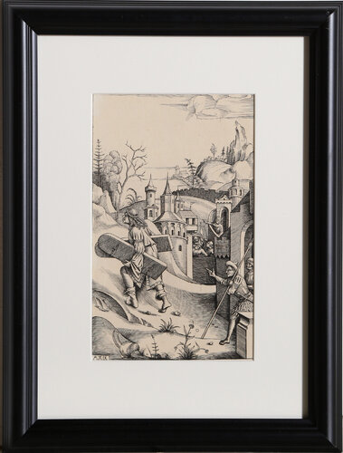 Samson Portant la Porte de la Ville de Gaza de Mair von Landshut, Impresión a la venta en Singulart