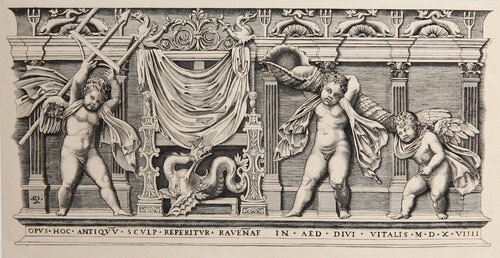 Le Bas Relief aux Trois Amours by Marco Dente, Print for Sale on Singulart