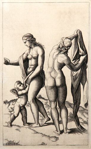 Venus l'Amour et Pallas von Marco Dente, Druck kaufen auf Singulart