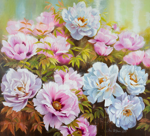 Peonyssimo. Opus 5. par Ira Volkova, Peinture en vente sur Singulart