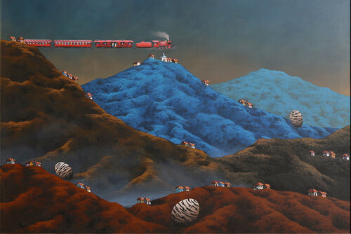 Easter Egg Valley de Gonzalo Endara Crow, Pintura a la venta en Singulart