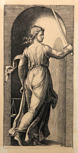 La Justice by Marcantonio Raimondi, Print for Sale on Singulart