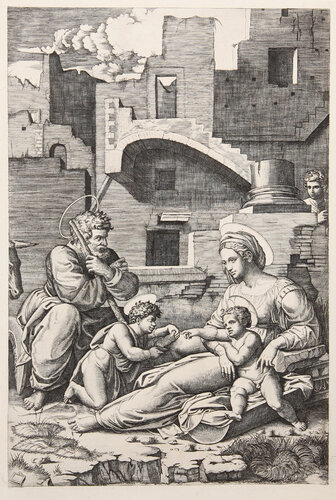 La Vierge a la longue cuisse par Marcantonio Raimondi, Édition en vente sur Singulart