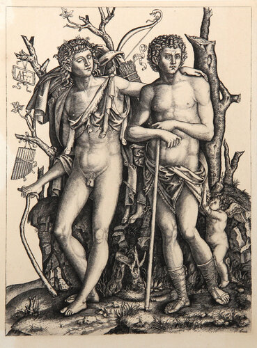 Apollon et Hyacinthe van Marcantonio Raimondi, Afdruk te koop op Singulart