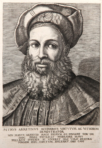 Portrait de Pierre Aretin par Marcantonio Raimondi, Édition en vente sur Singulart