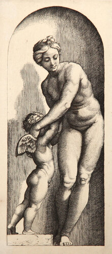 Venus et l'Amour II di Marcantonio Raimondi, Stampa in vendita su Singulart