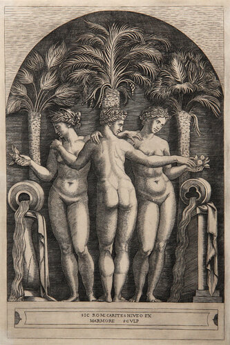Les trois Graces by Marcantonio Raimondi, Print for Sale on Singulart