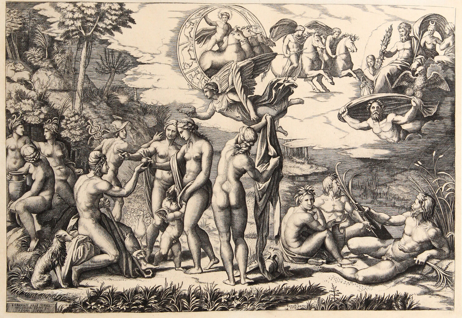 Le jugement de Paris Marcantonio Raimondi