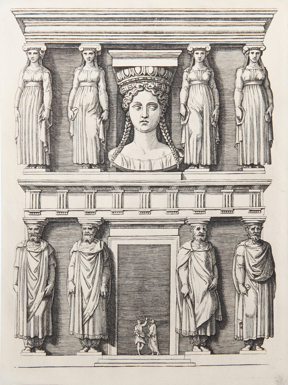La Facade aux Cariatide Marcantonio Raimondi