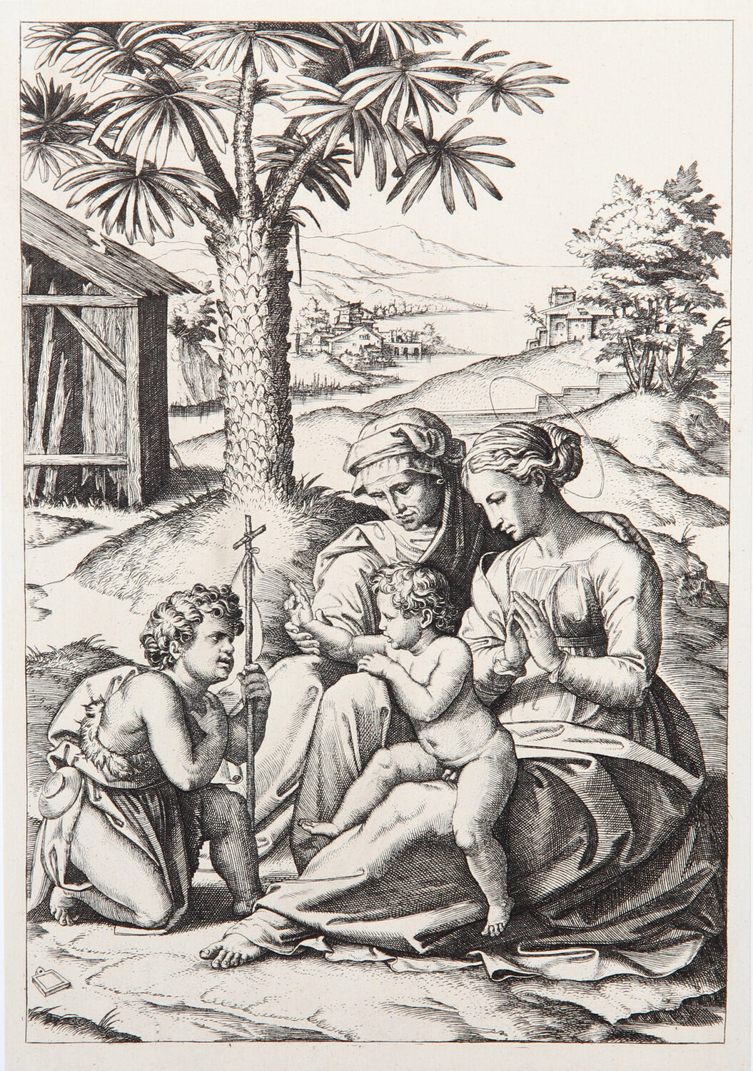 La Vierge au palmier Marcantonio Raimondi
