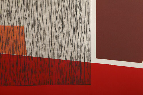 Red Composition by Jacqueline De Butler, 인쇄 for Sale on Singulart