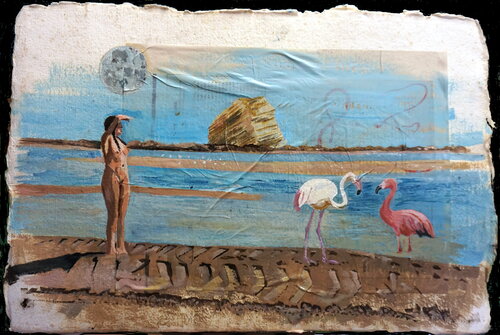 Dona nue a la platja i altres esdeveniments extraordinaris di sergi ramirez, Pittura in vendita su Singulart
