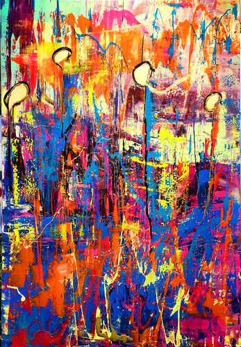 Gelbe Tränen de Elmar Hund artjust, Pintura a la venta en Singulart