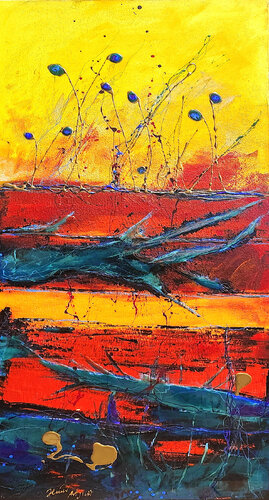 Blaue Blitze di Elmar Hund artjust, Pittura in vendita su Singulart