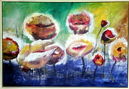 Shiny Flowers de Elmar Hund artjust, Pintura a la venta en Singulart
