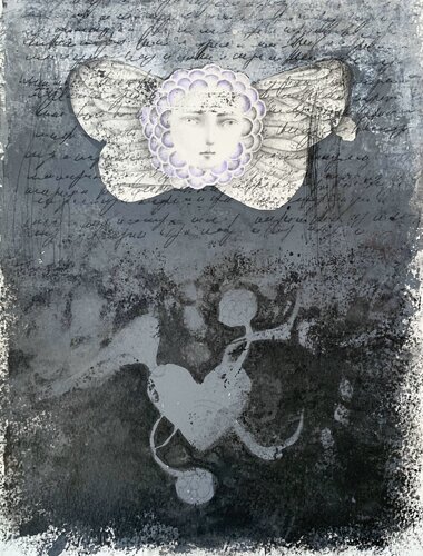 Velvet of Your Wings 1 van Svetlana Rumak, Werk op papier te koop op Singulart