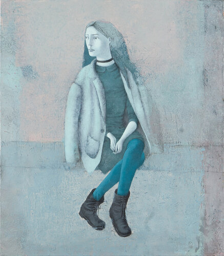 The Girl In a The Green Dress von Svetlana Rumak, Malerei kaufen auf Singulart