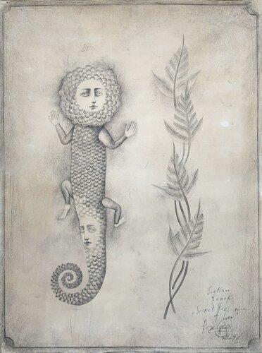 Page 20 from the series "Secret Herbarium of Leo" by Svetlana Rumak, Work on Paper for Sale on Singulart