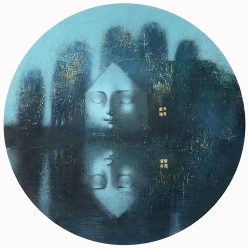 House by the Lake van Svetlana Rumak, Schilderij te koop op Singulart