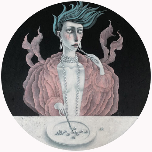 Obsession with Pearls von Svetlana Rumak, Malerei kaufen auf Singulart