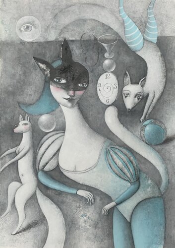 Foxy Tricks, Foxy Dances von Svetlana Rumak, Malerei kaufen auf Singulart