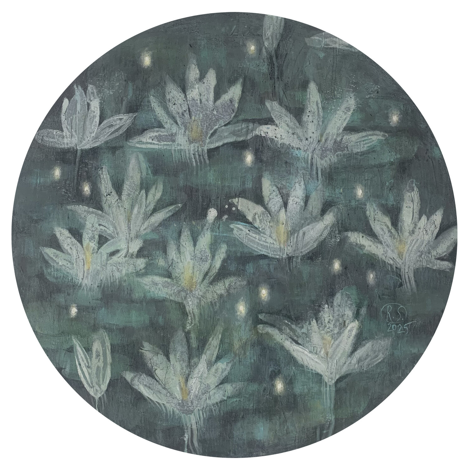 Lights of Forest Lake. 2 Svetlana Rumak Originalgemälde zu verkaufen