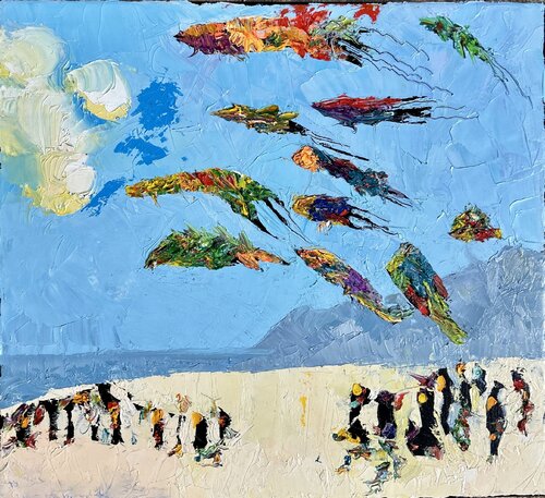 La Plage by Ivanka Nansik, Painting for Sale on Singulart
