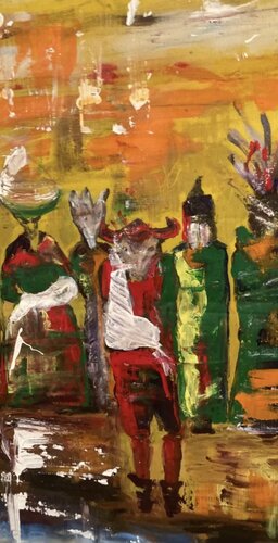 Ranny Minotaur van Agnieszka Kozinska, Schilderij te koop op Singulart