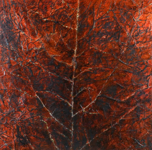 Carmine Leaf de Alfredo YACHE, Pintura a la venta en Singulart