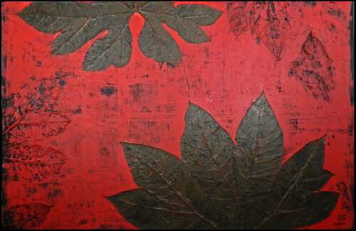 Fatsia Aralia Carmine van Alfredo YACHE, Schilderij te koop op Singulart