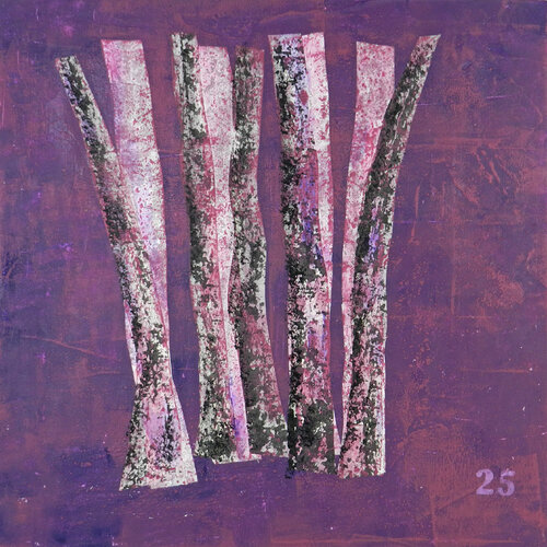 Ghost Forest in Purple Limbo von Alfredo YACHE, Malerei kaufen auf Singulart